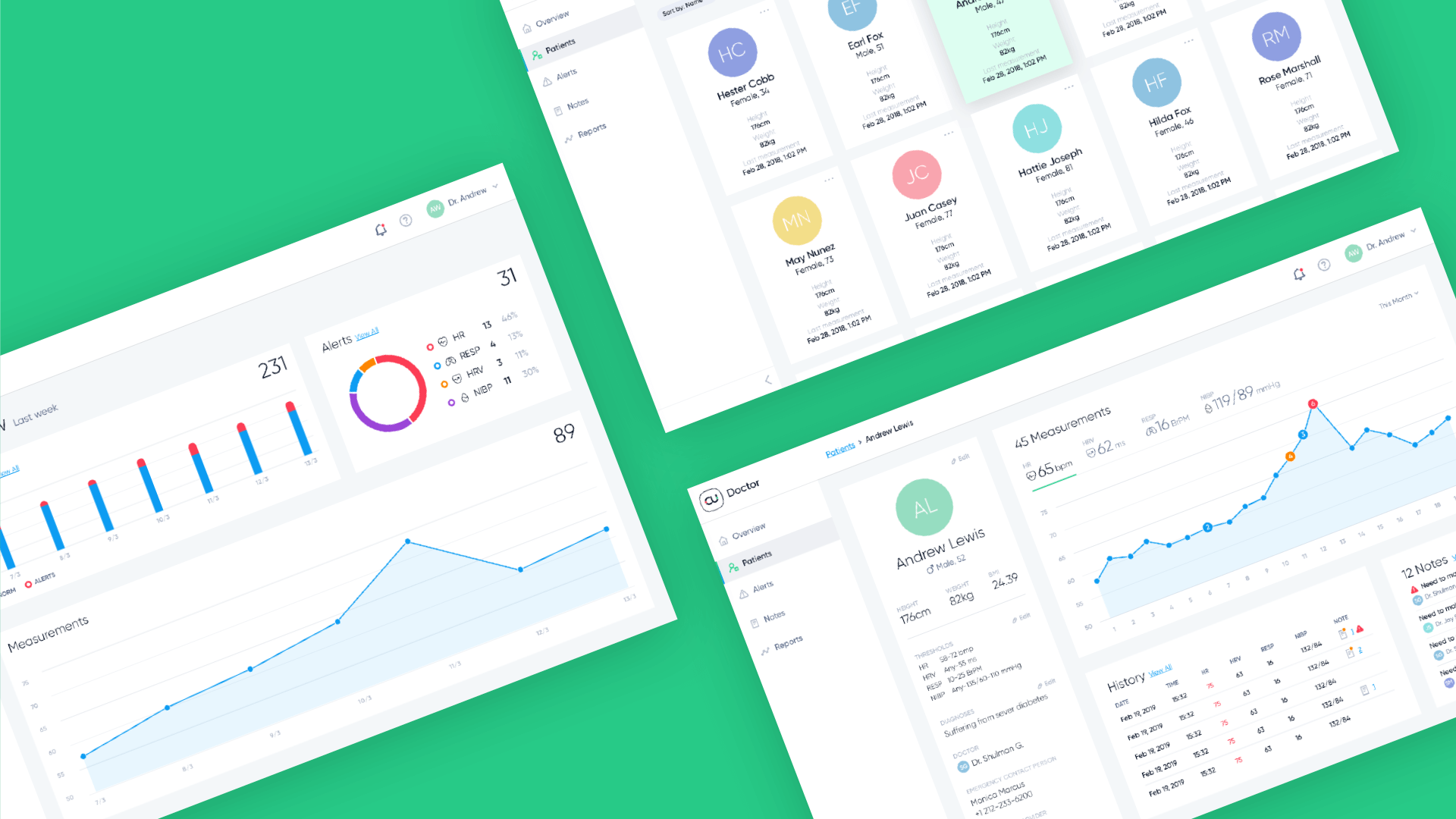 Donisi Health doctor console ux ui 